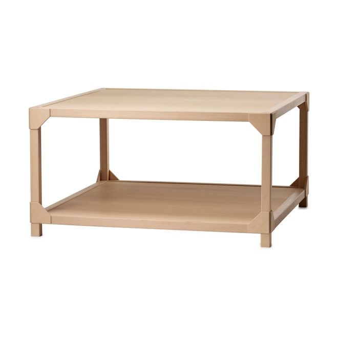 Gärsnäs bleck soffbord 75x75 cm fanér bok-natural