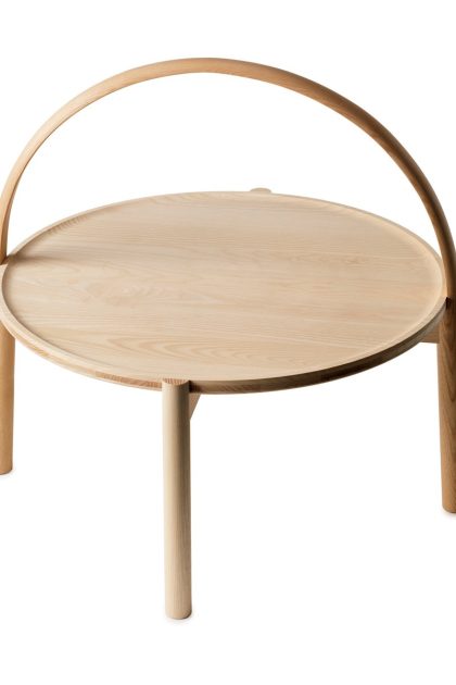 Gärsnäs elna soffbord ask-white-Ø60 cm m. bygel