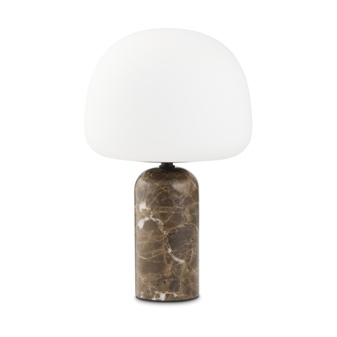 Northern kin bordslampa 33 cm brown marble