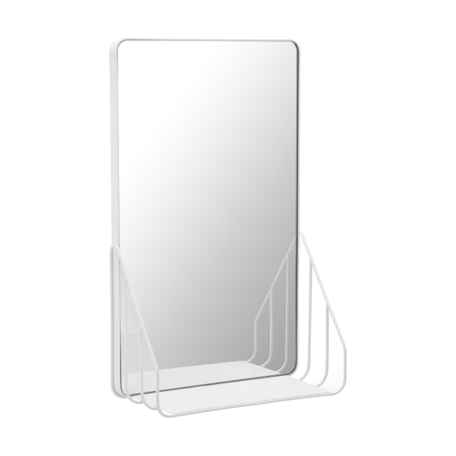 Scandi living nod spegel med hylla 30x50 cm white