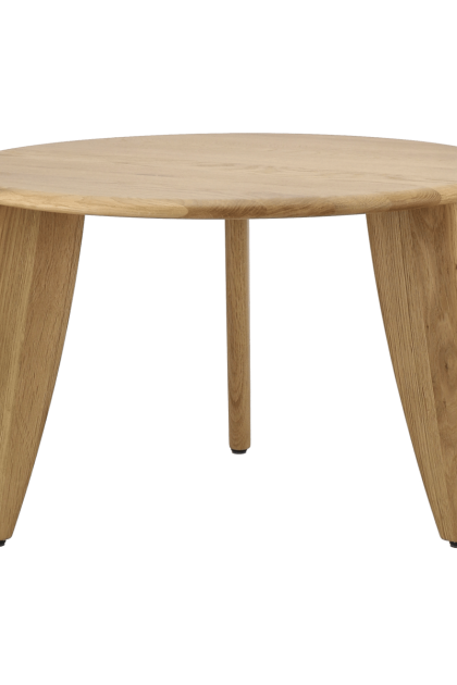 1898 lyckeby soffbord Ø60x37,5 cm naturlackad ek