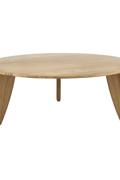 1898 lyckeby soffbord Ø80x29 cm naturlackad ek