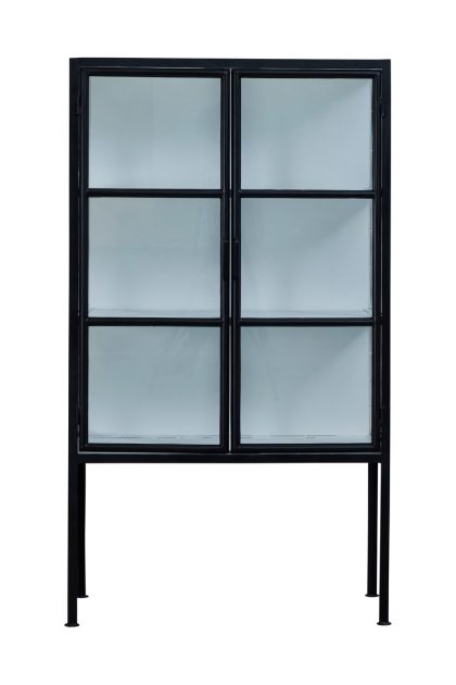Lene bjerre depot vitrinskåp 85x40x150 cm black-white