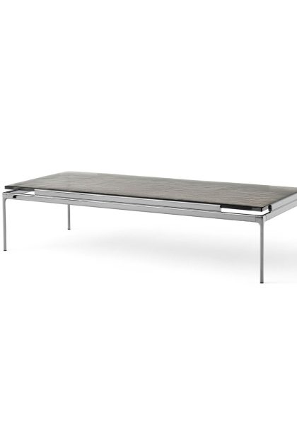 &tradition sett ln12 soffbord smoked cast glass-dark chrome