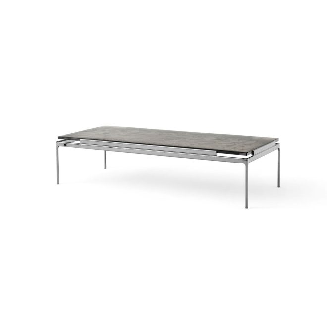 &tradition sett ln12 soffbord smoked cast glass-dark chrome