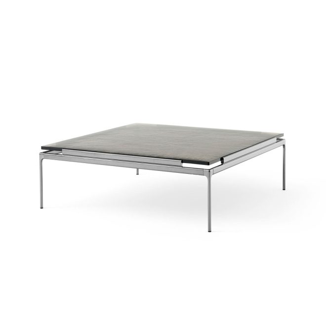 &tradition sett ln13 soffbord smoked cast glass-dark chrome