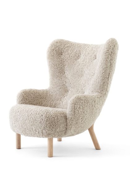 &tradition petra vb3 high fåtölj oljad ek-sheepskin moonlight