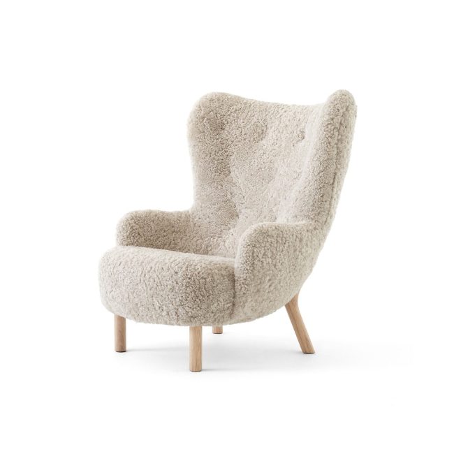 &tradition petra vb3 high fåtölj oljad ek-sheepskin moonlight