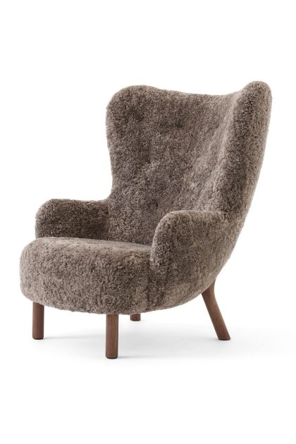 &tradition petra vb3 high fåtölj oljad valnöt-sheepskin sahara