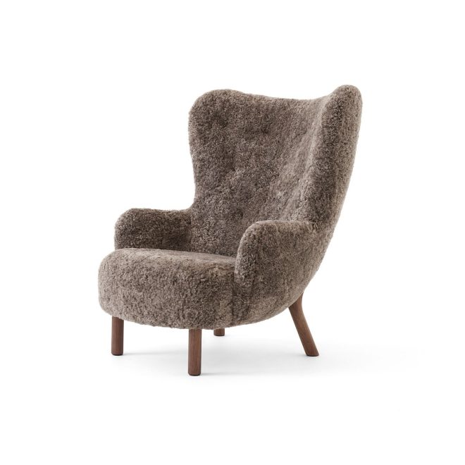 &tradition petra vb3 high fåtölj oljad valnöt-sheepskin sahara