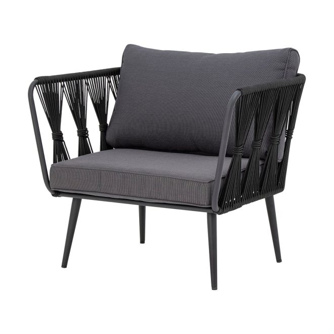 Bloomingville pavone loungestol black