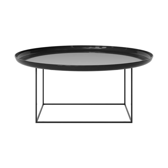 Norr11 duke soffbord large lacquered obsidian