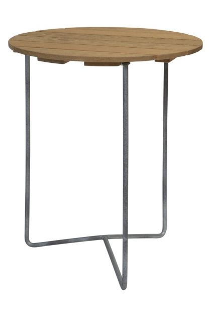 Grythyttan stålmöbler table 6b bord Ø60 cm oljad ek-varmförzinkad stativ