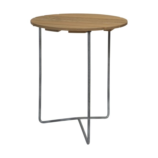 Grythyttan stålmöbler table 6b bord Ø60 cm oljad ek-varmförzinkad stativ