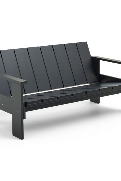 Hay crate lounge soffa lackad furu black
