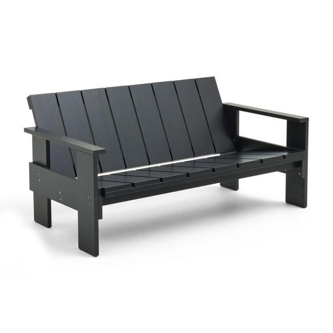 Hay crate lounge soffa lackad furu black