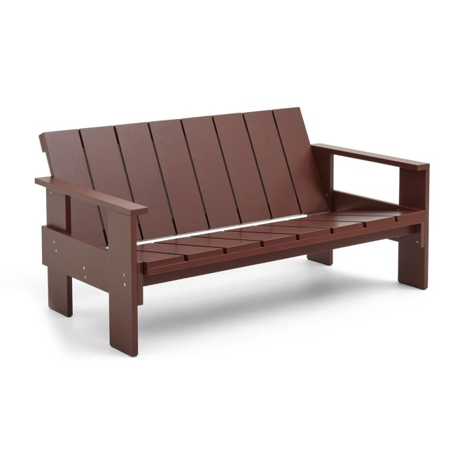Hay crate lounge soffa lackad furu iron red