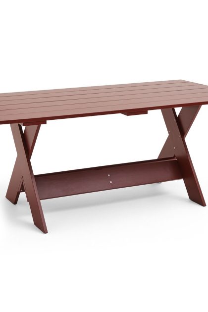 Hay crate dining table bord 180x89,5 cm lackad furu iron red