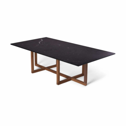 Ox denmarq big ninety soffbord 70x140 cm, smoked oak underrede svart marmor