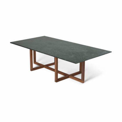 Ox denmarq ninety soffbord 60x120 cm, smoked oak underrede grön marmor