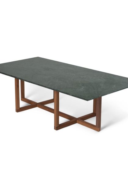 Ox denmarq ninety soffbord 60x120 cm, smoked oak underrede grön marmor
