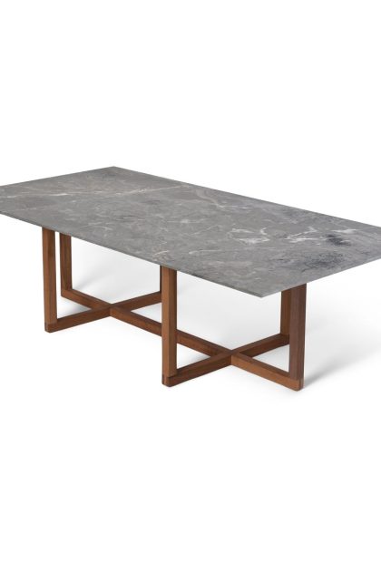 Ox denmarq ninety soffbord 60x120 cm, smoked oak underrede grå marmor