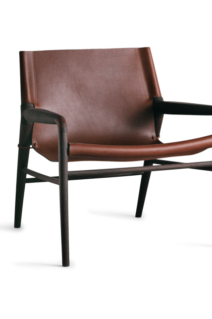 Ox denmarq rama chair fåtölj rökt ek natur