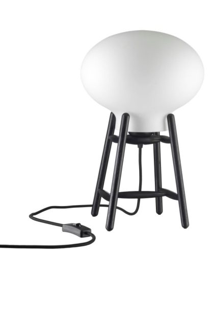 Fdb møbler u4 hiti bordslampa opal-oak black painted