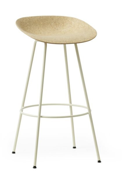 Normann copenhagen mat barstool barpall 75 cm hemp-cream steel