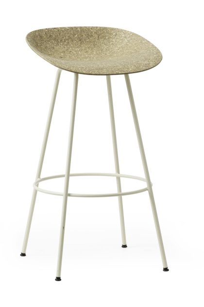 Normann copenhagen mat barstool barpall 75 cm seaweed-cream steel