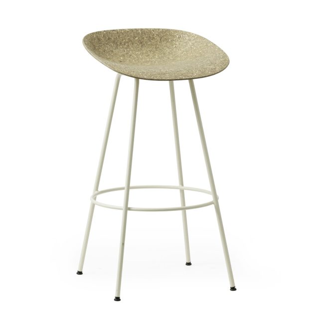 Normann copenhagen mat barstool barpall 75 cm seaweed-cream steel