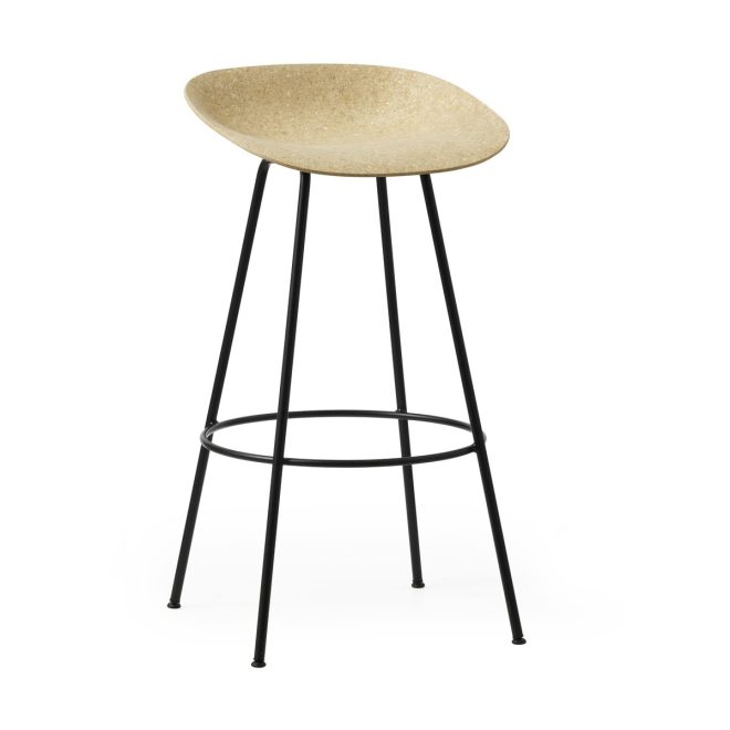 Normann copenhagen mat barstool barpall 75 cm hemp-black steel