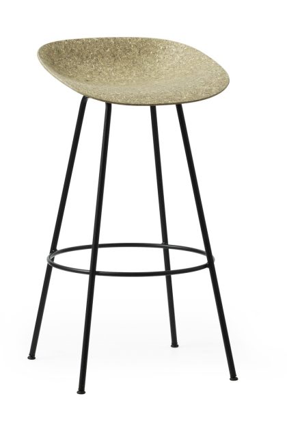 Normann copenhagen mat barstool barpall 75 cm seaweed-black steel