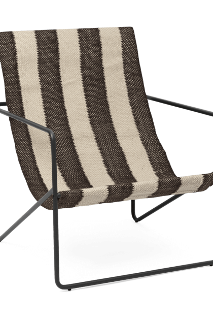 Ferm living desert lounge chair black, off-white, chocolate