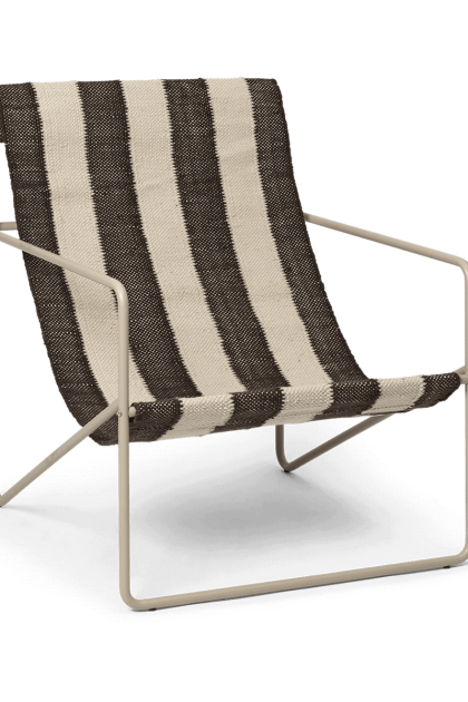 Ferm living desert lounge chair cashmere, off-white, chocolate