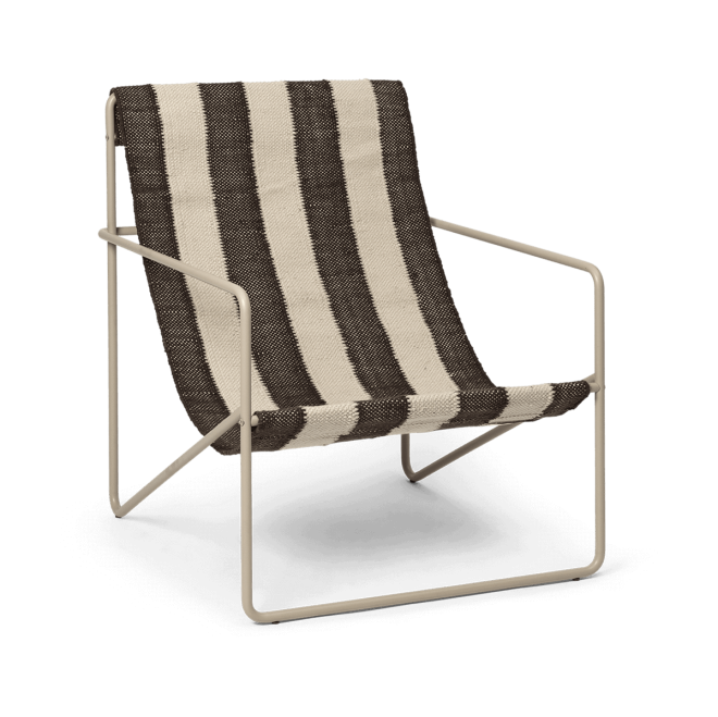 Ferm living desert lounge chair cashmere, off-white, chocolate