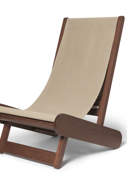 Ferm living hemi lounge chair dark stained, natural