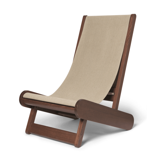 Ferm living hemi lounge chair dark stained, natural