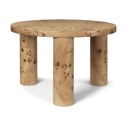 Ferm living post soffbord small Ø65 cm burl veneer