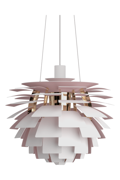 Louis poulsen ph artichoke anniversary jubileumsutgåva pendel matte white-pale rose Ø48 cm
