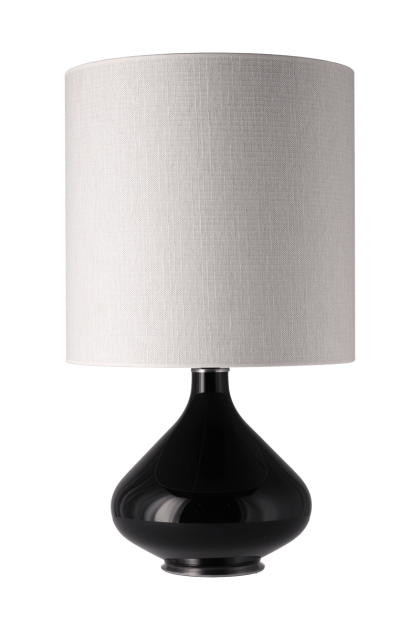 Flavia lamps flavia bordslampa svart lampfot babel beige m