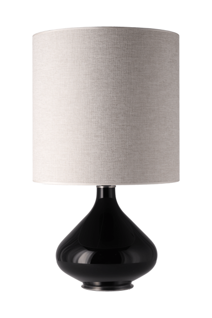 Flavia lamps flavia bordslampa svart lampfot london beige m