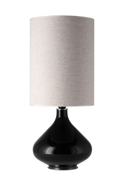 Flavia lamps flavia bordslampa svart lampfot london beige l