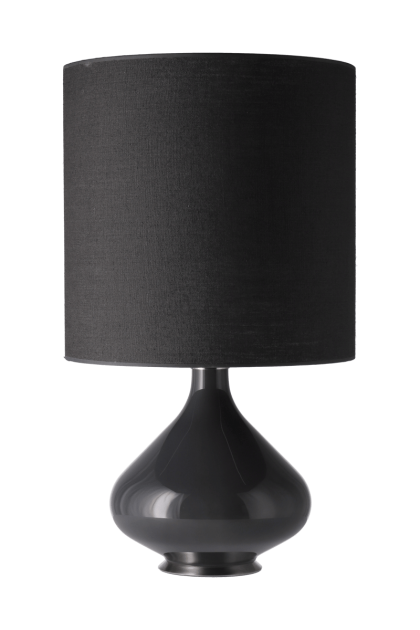 Flavia lamps flavia bordslampa grå lampfot lino negro m