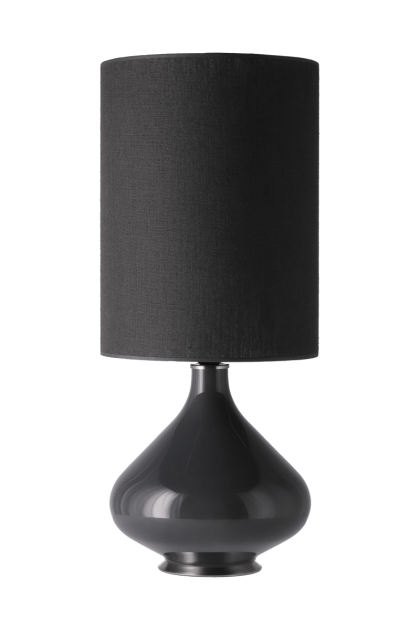Flavia lamps flavia bordslampa grå lampfot lino negro l