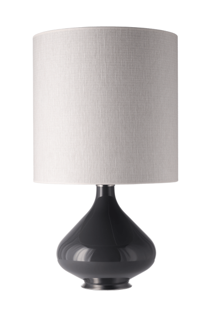 Flavia lamps flavia bordslampa grå lampfot babel beige m