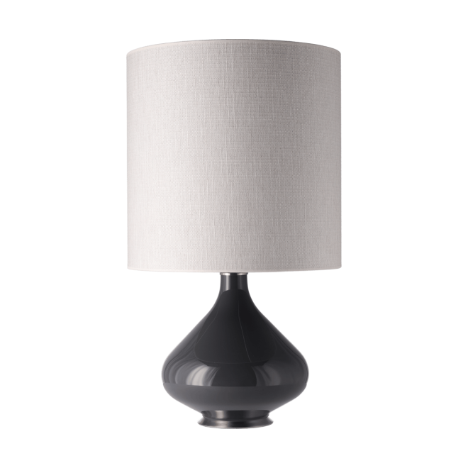Flavia lamps flavia bordslampa grå lampfot babel beige m