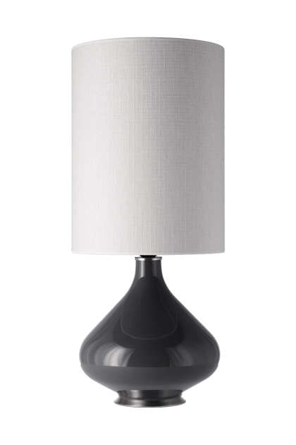 Flavia lamps flavia bordslampa grå lampfot babel beige l