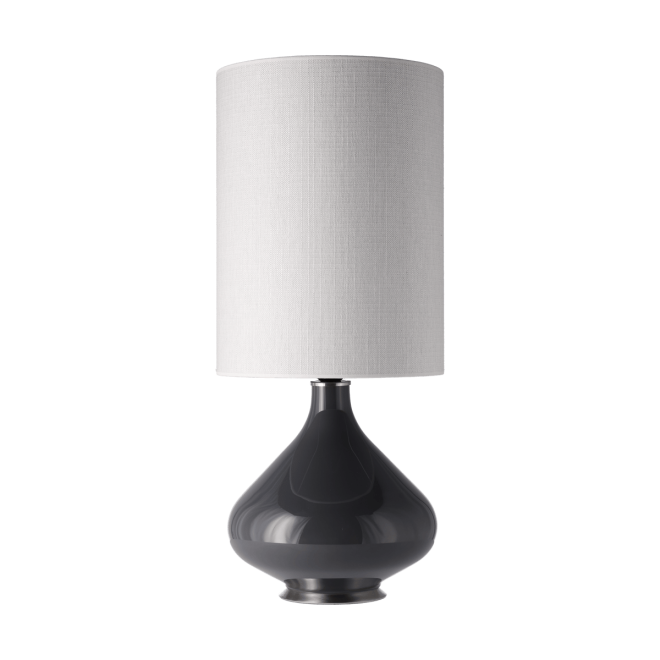 Flavia lamps flavia bordslampa grå lampfot babel beige l