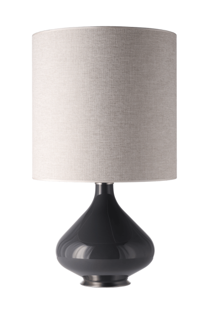 Flavia lamps flavia bordslampa grå lampfot london beige m